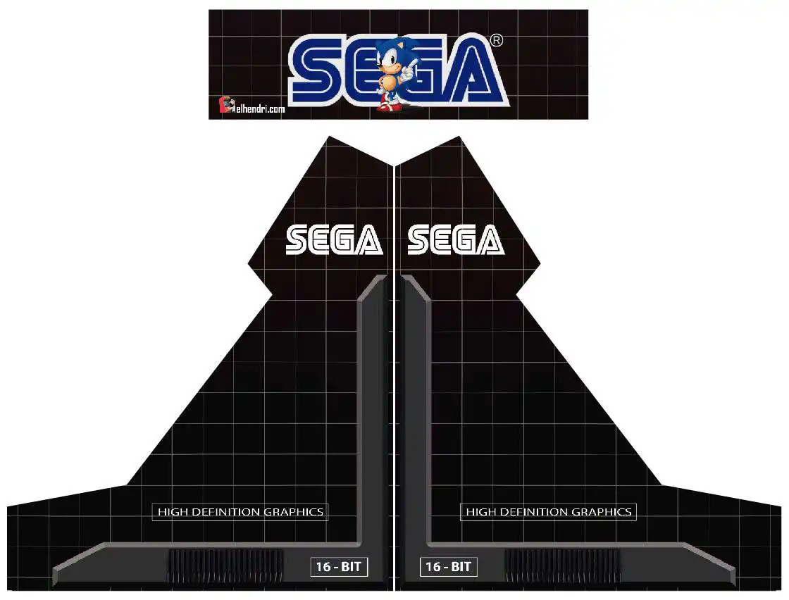 Diseño Sega Genesis para Bartop Arcade