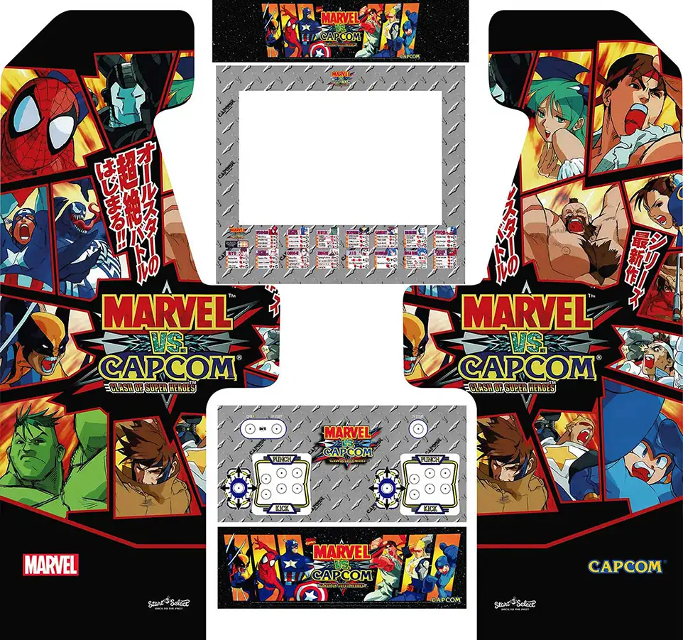 Diseño Marvel vs Capcom para Classic Arcade